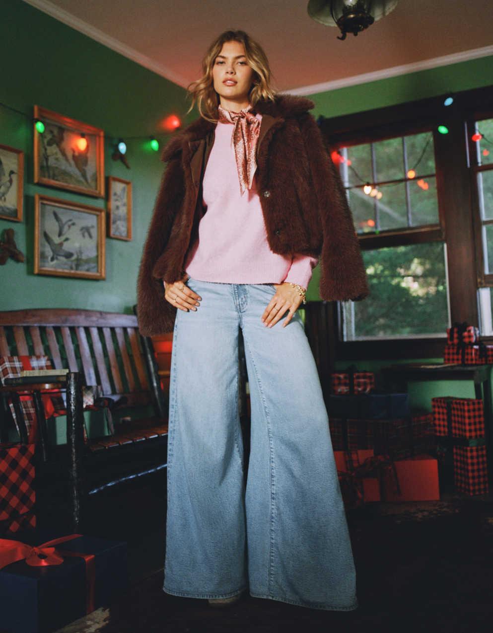 AE Dreamy Drape A 字剪裁牛仔褲