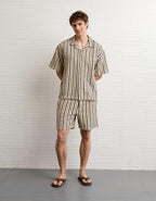 AE Relaxed Fit Camp Collar Button-Up Shirt