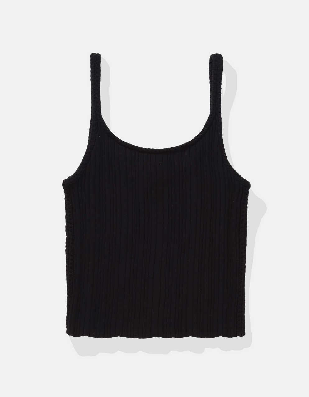 AE Cropped Crochet Tank Top