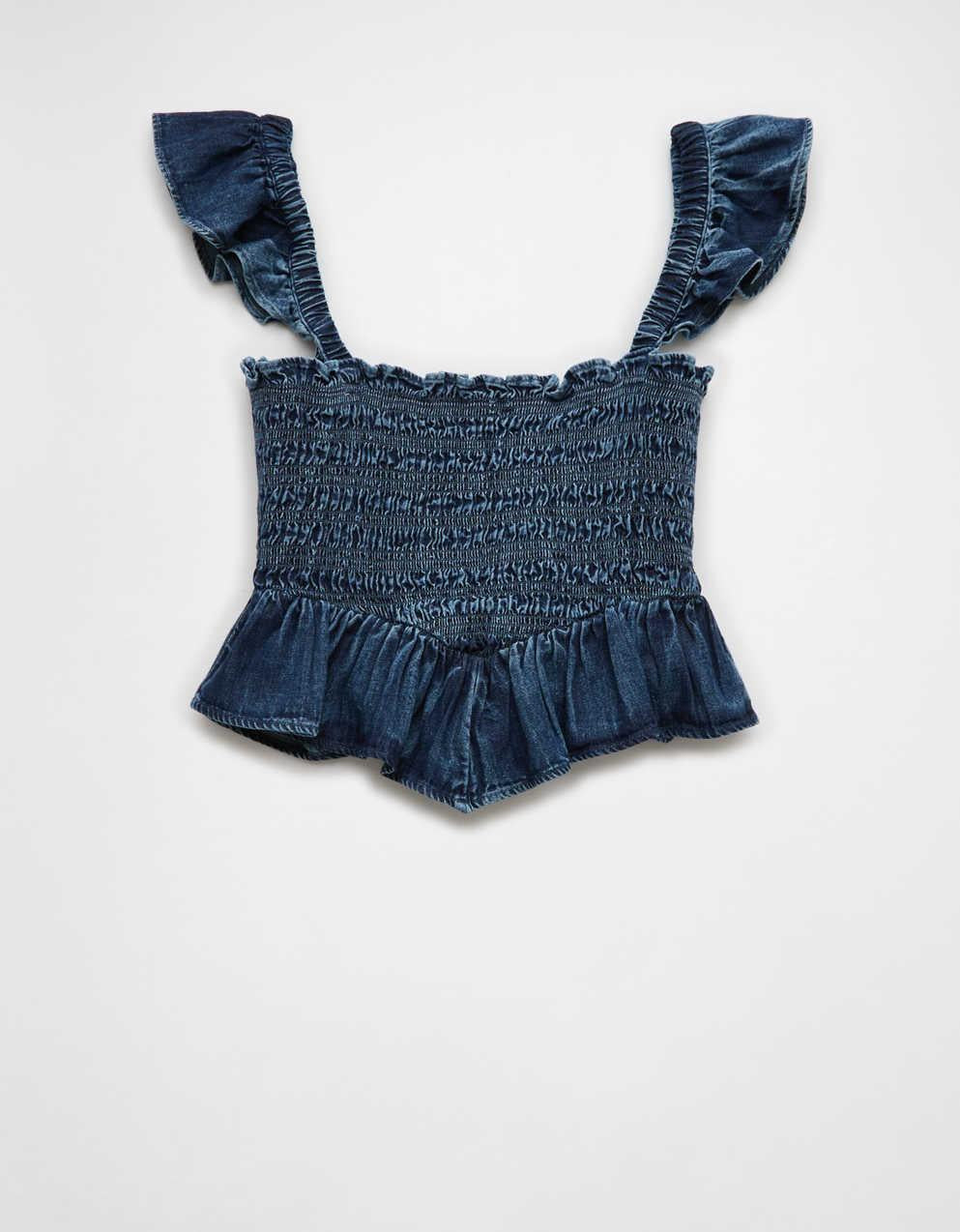AE Bella Smocked Crop Top