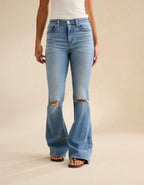 AE Next Level Ripped Super High-Waisted Flare Jean