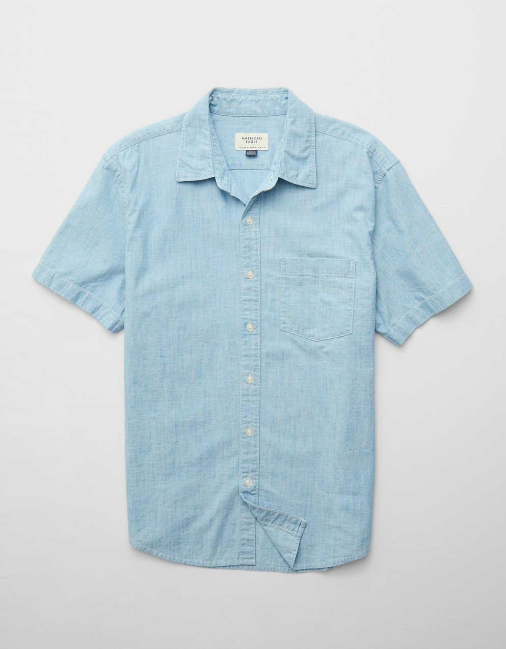 AE Poolside Chambray Button-Up Shirt
