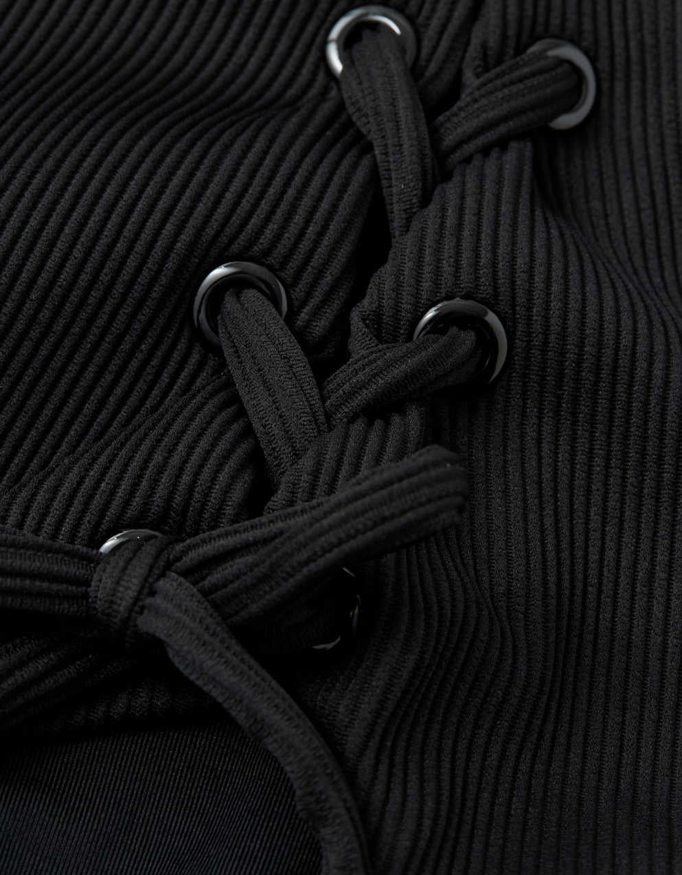 Aerie 羅紋長袖連身泳衣