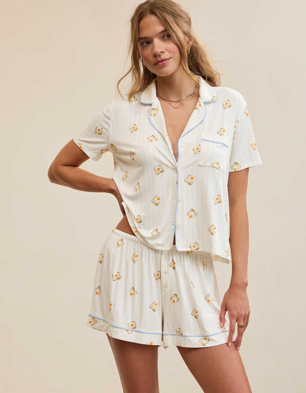 Aerie Real Soft® 短袖睡衣襯衫