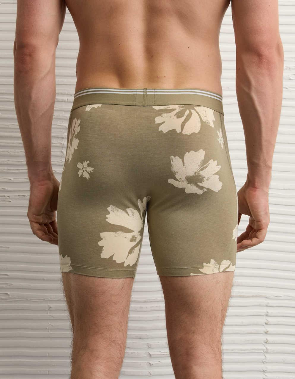 AEO Men's Floral Print 6" Ultra Soft Boxer Brief