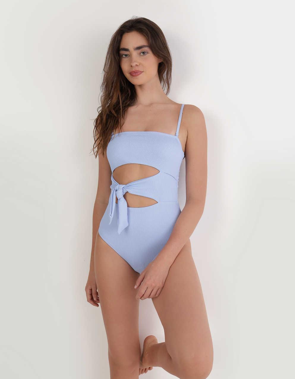 Aerie 羅紋包裹領帶一件式