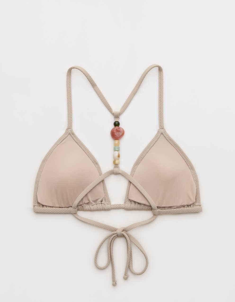 Aerie Pique String Triangle Bikini Top