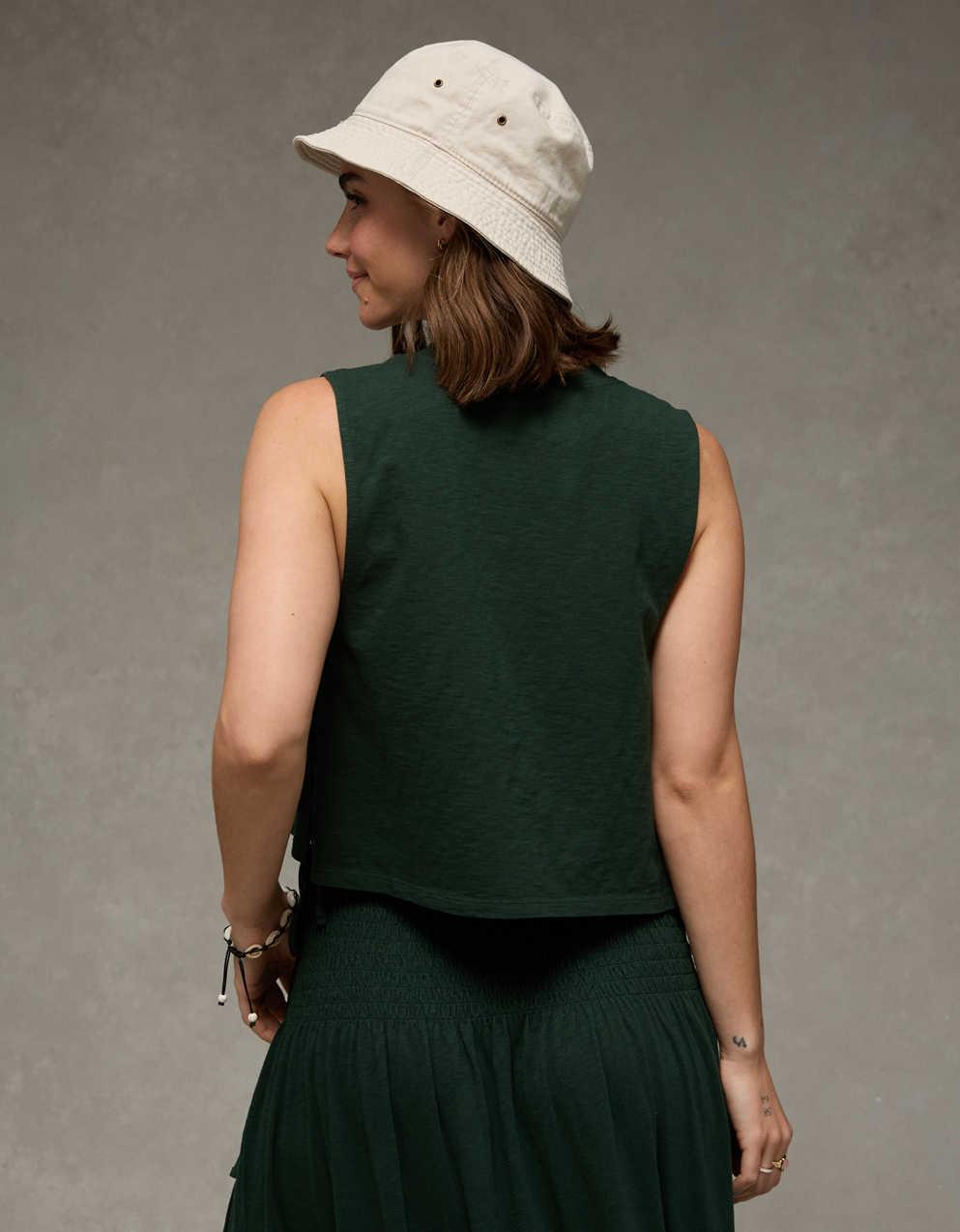 AE Sunchaser Side-Tie Muscle Tank Top
