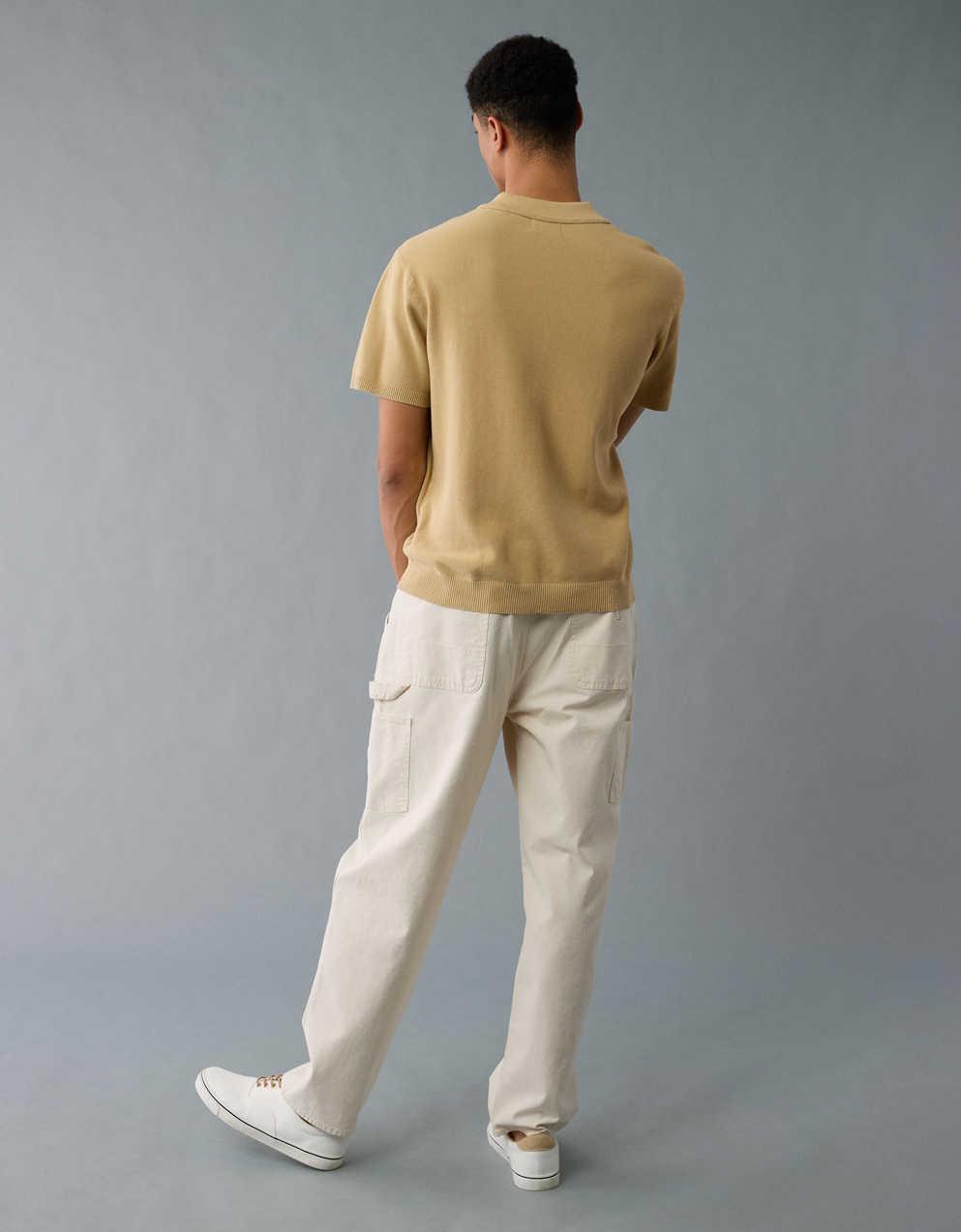 AE Weekend Washed Sweater Polo Shirt