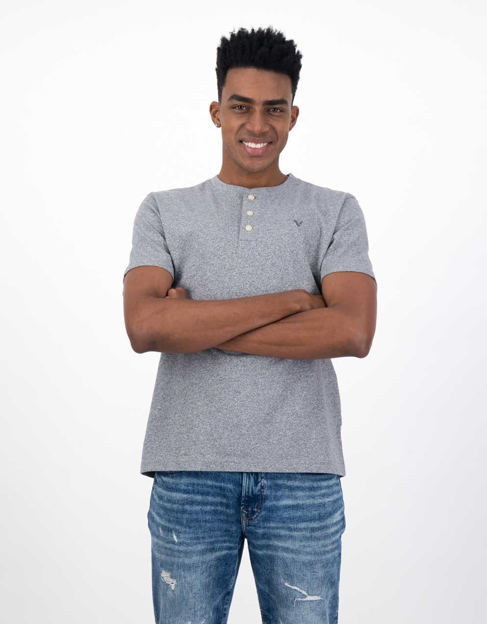 AE Short-Sleeve Henley Icon T-Shirt