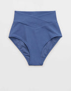 Aerie Pique高腰全覆蓋比基尼泳褲