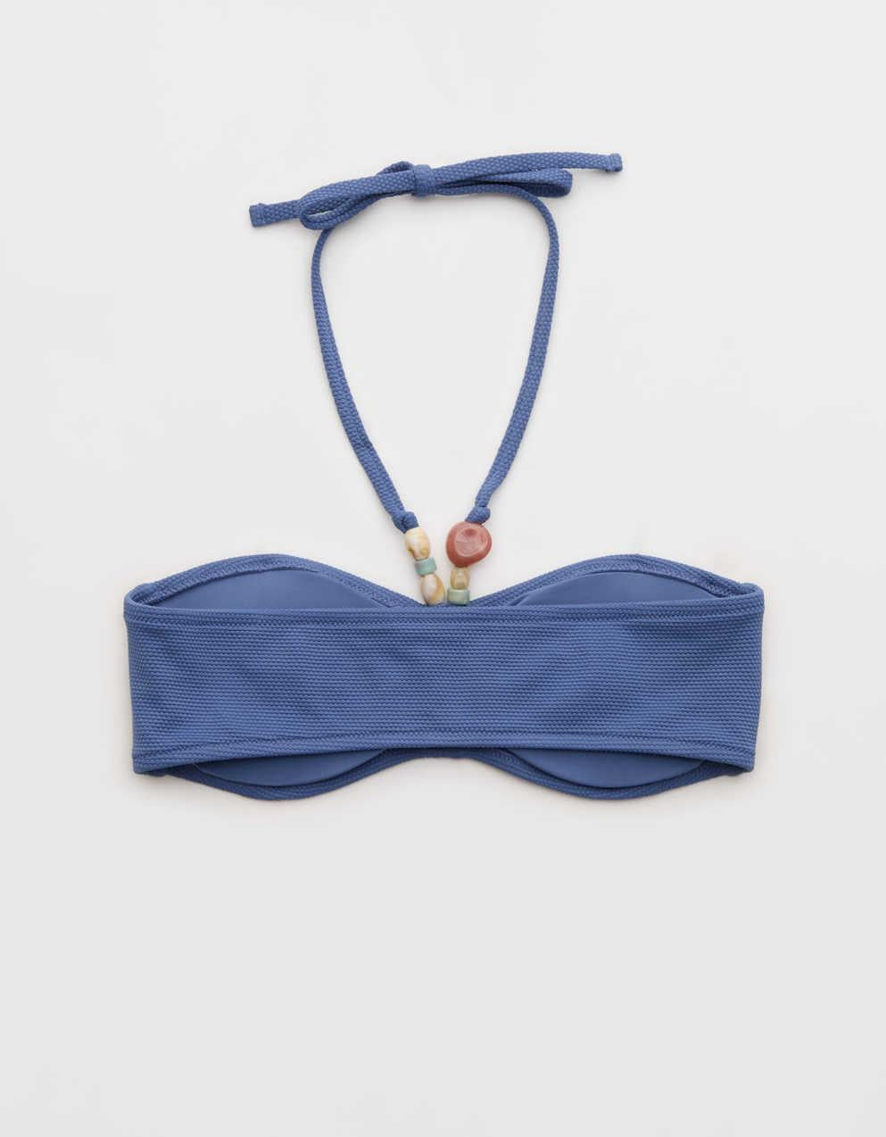Aerie Pique羅紋荷葉邊比基尼上衣