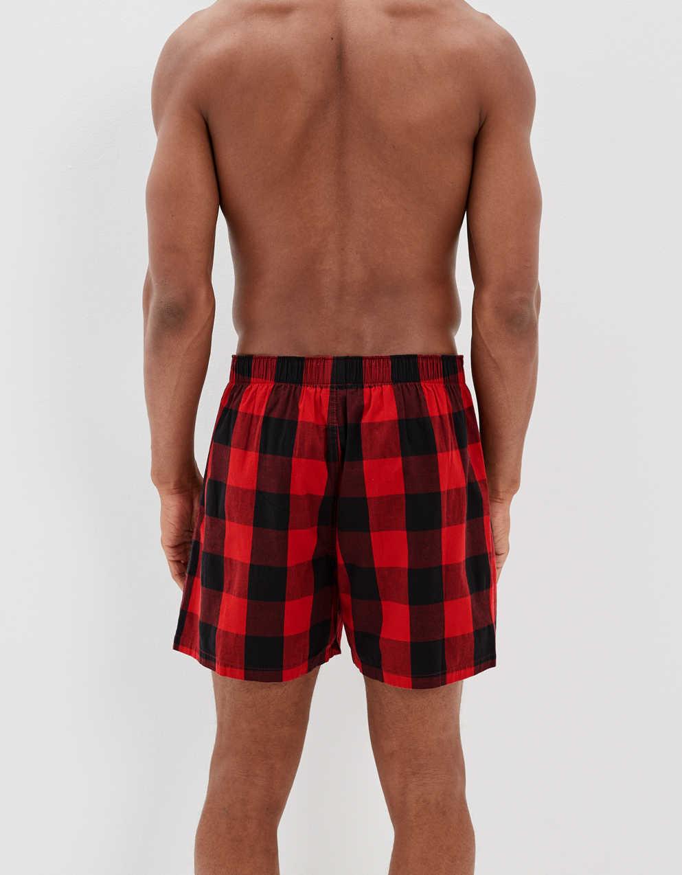 AEO Plaid Stretch Lounge Boxer Short