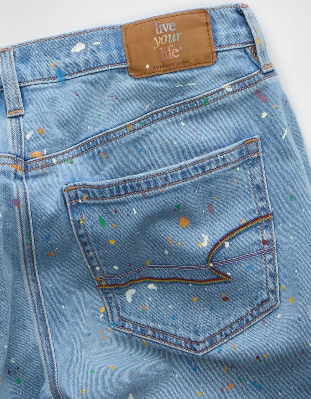 AE 11' Pride Dreamy Drape 彈性高腰牛仔運動短褲