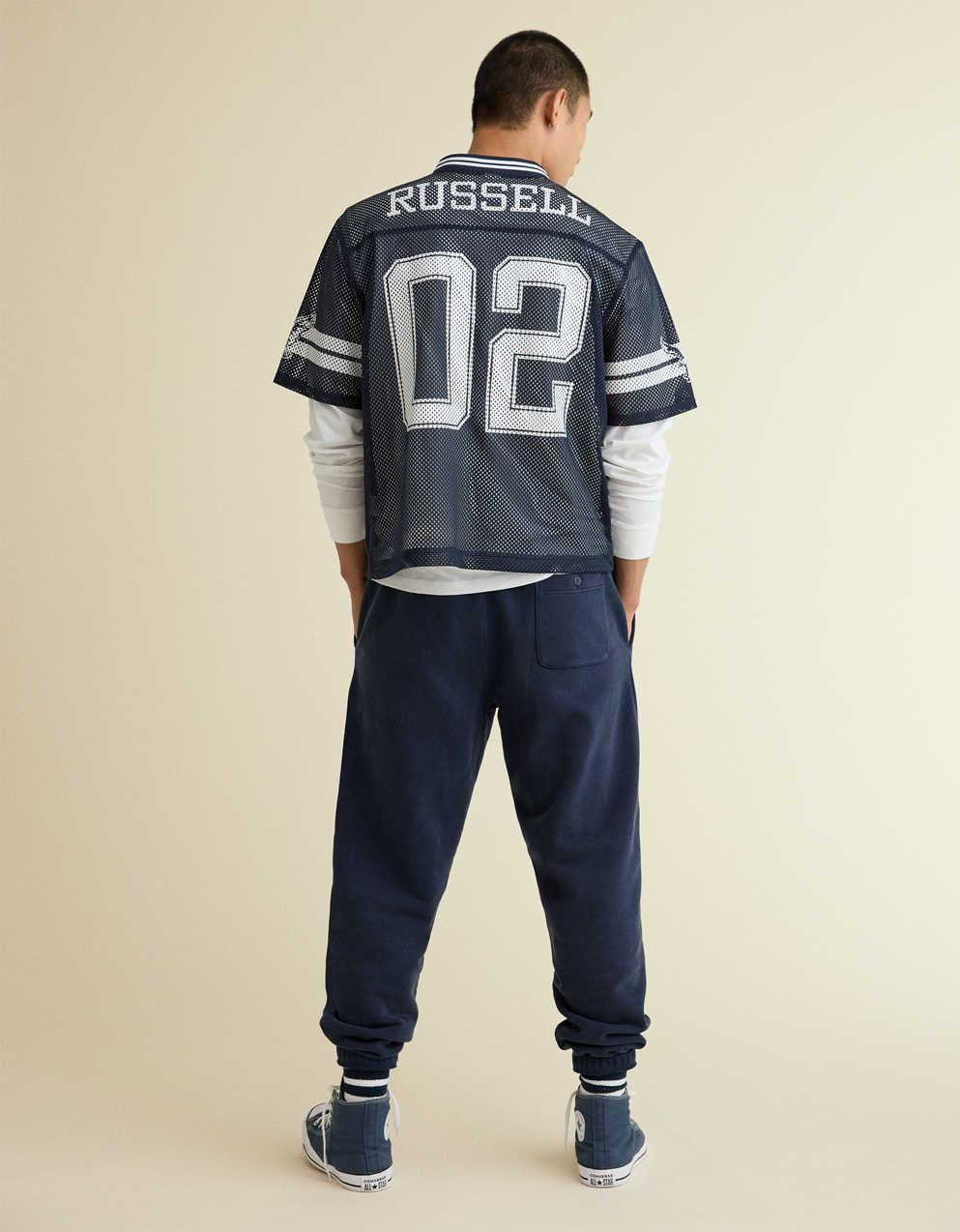AE x Russell Athletic Graphic Mesh Jersey