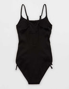 Aerie 羅紋長袖連身泳衣