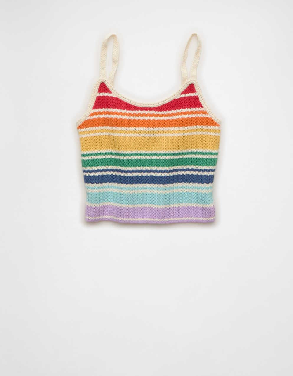 AE Pride Cropped Knit Tank Top