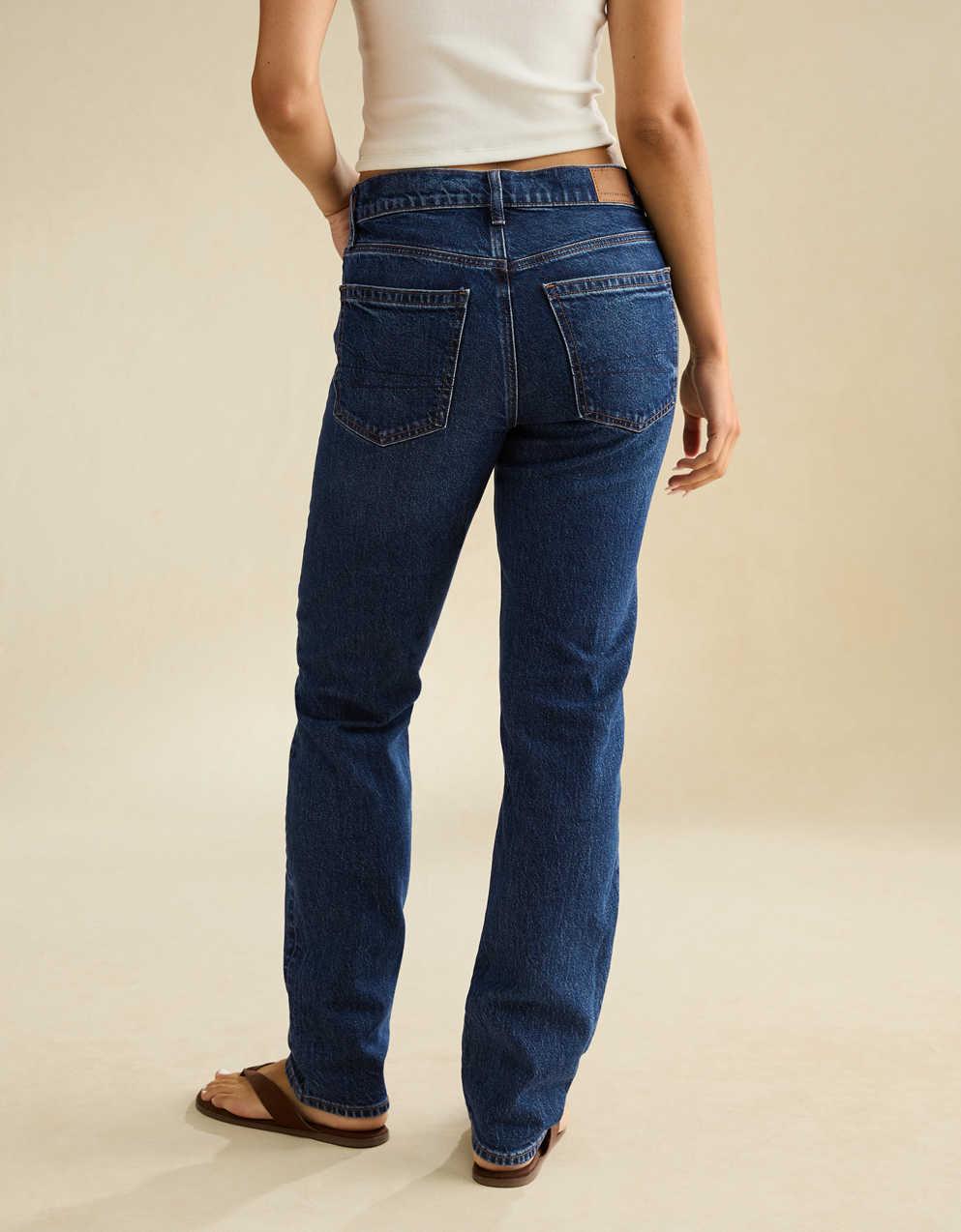 AE 高腰直筒牛仔褲