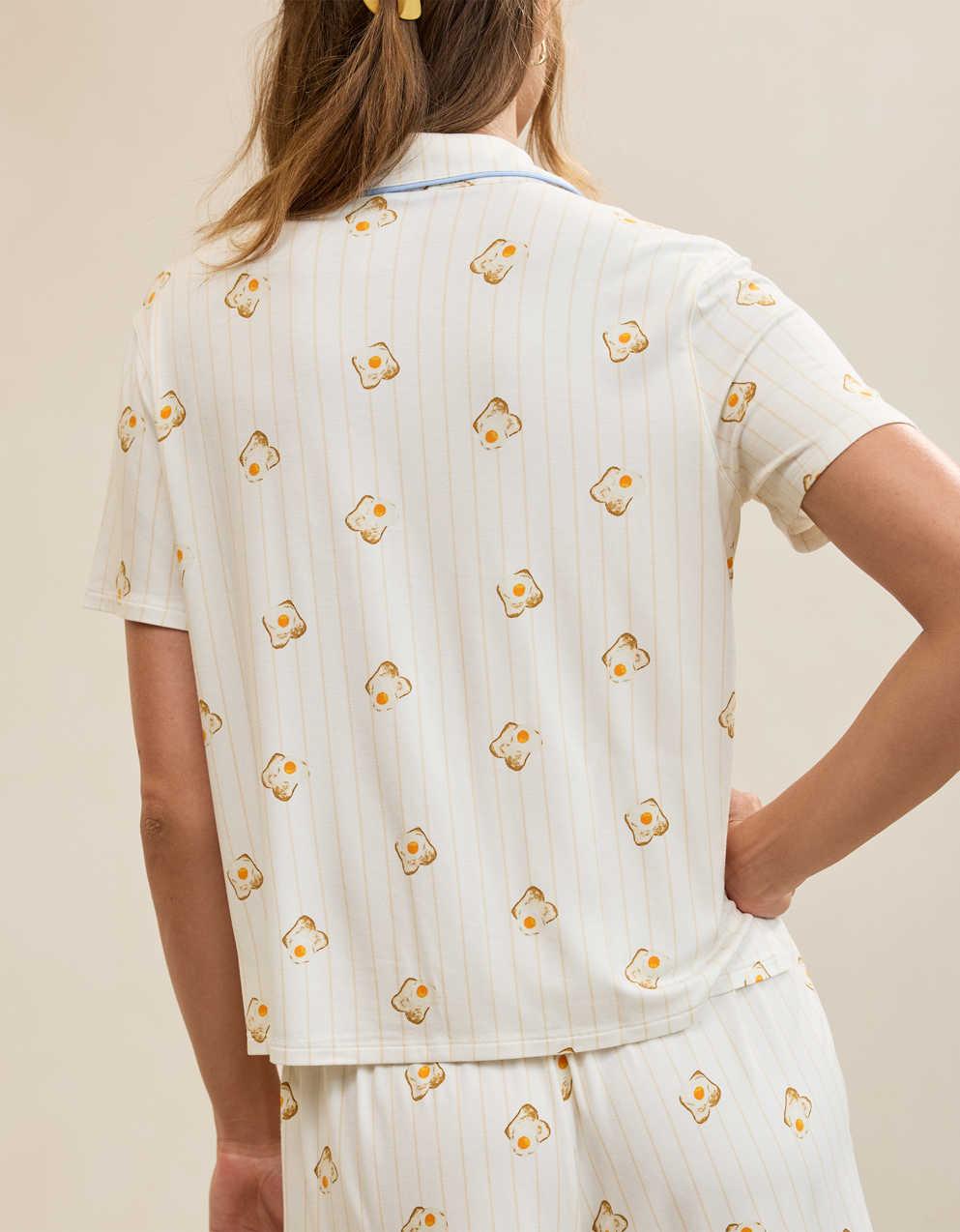 OVERSLEPT by Aerie Real Soft Short Sleeve Pajama Shirt