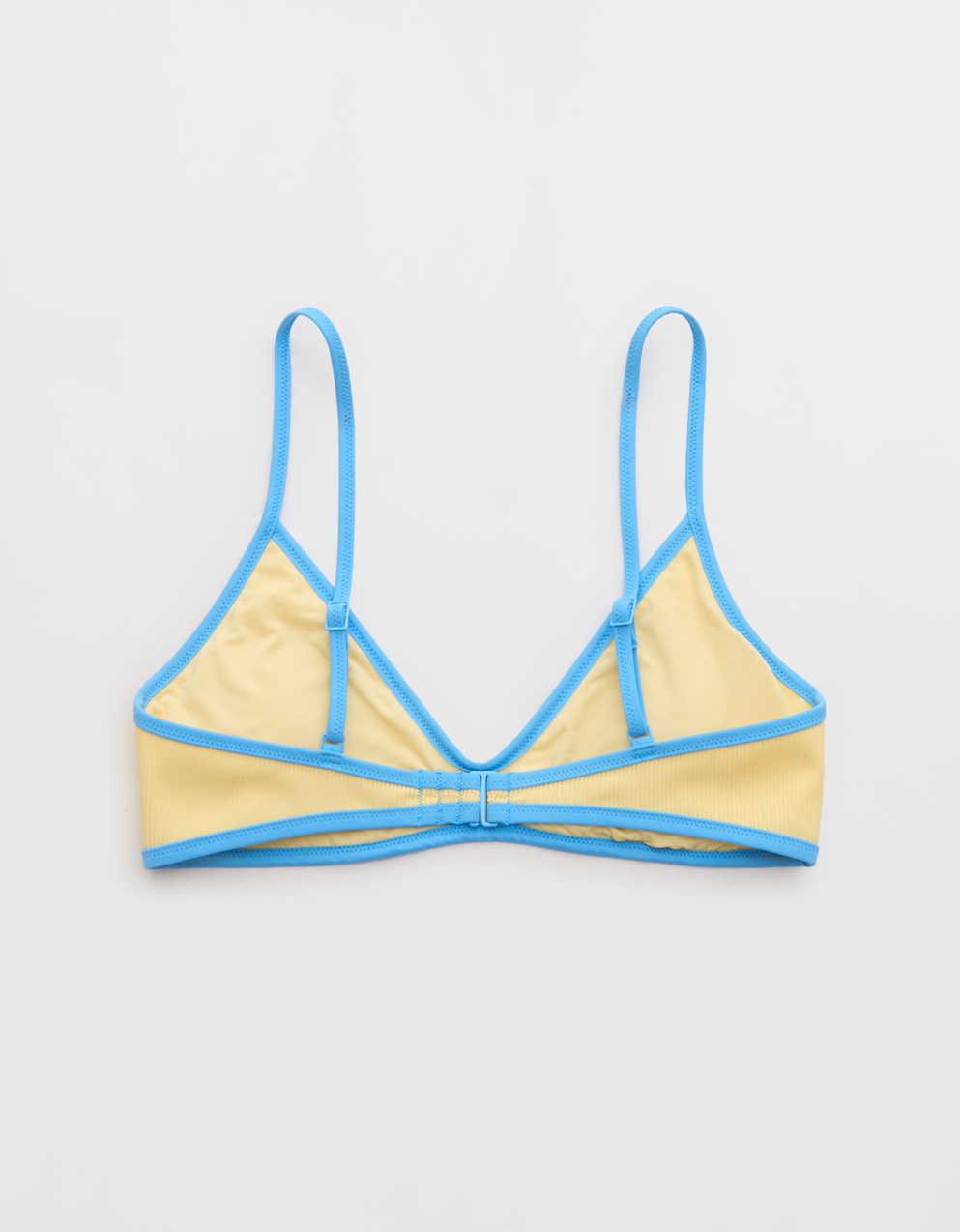 Aerie Skinny Strap Voop Ribbed Bikini Top