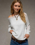 AE Whoa So Soft Lace Sweater