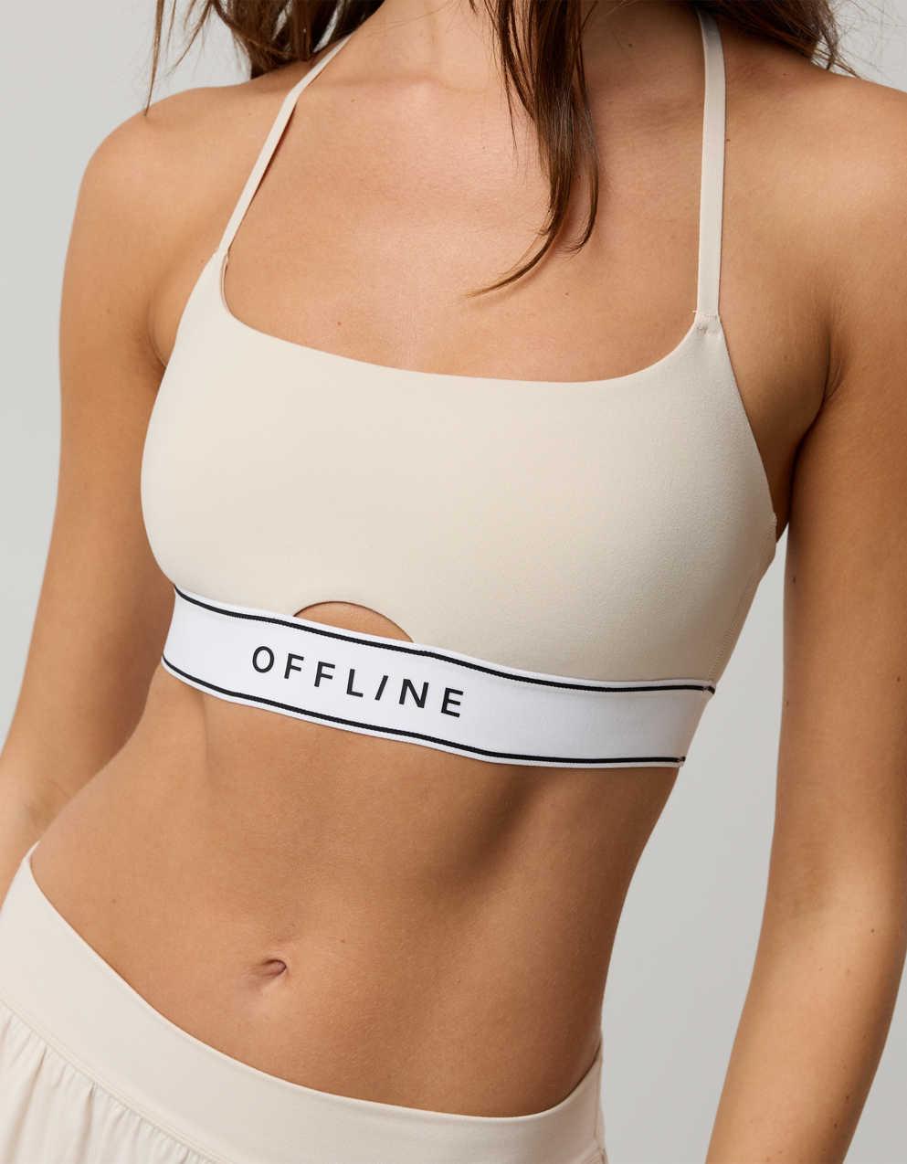 OFFLINE By Aerie The Hugger 標誌彈性運動胸圍