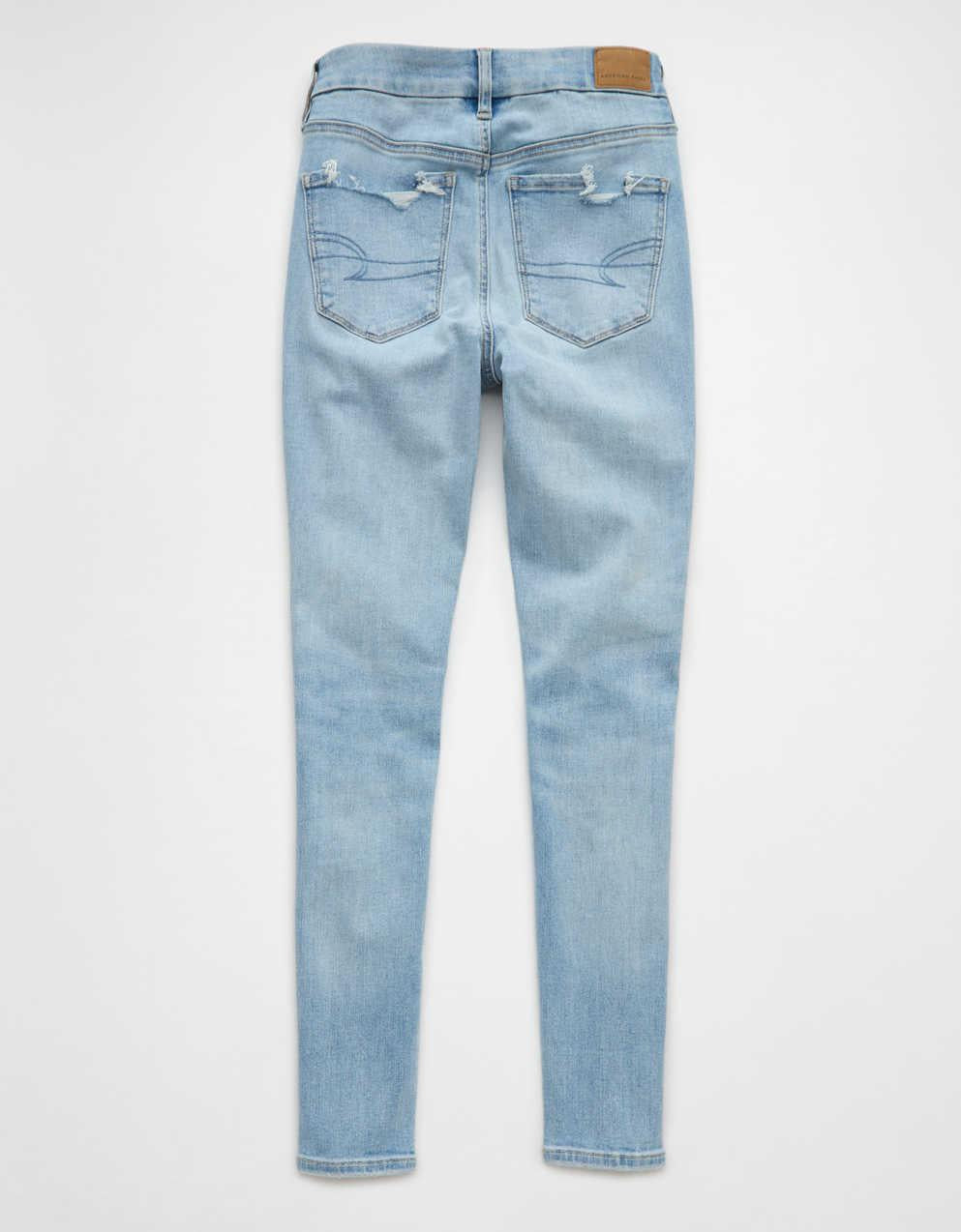 AE Next Level 曲線高腰破洞緊身牛仔褲