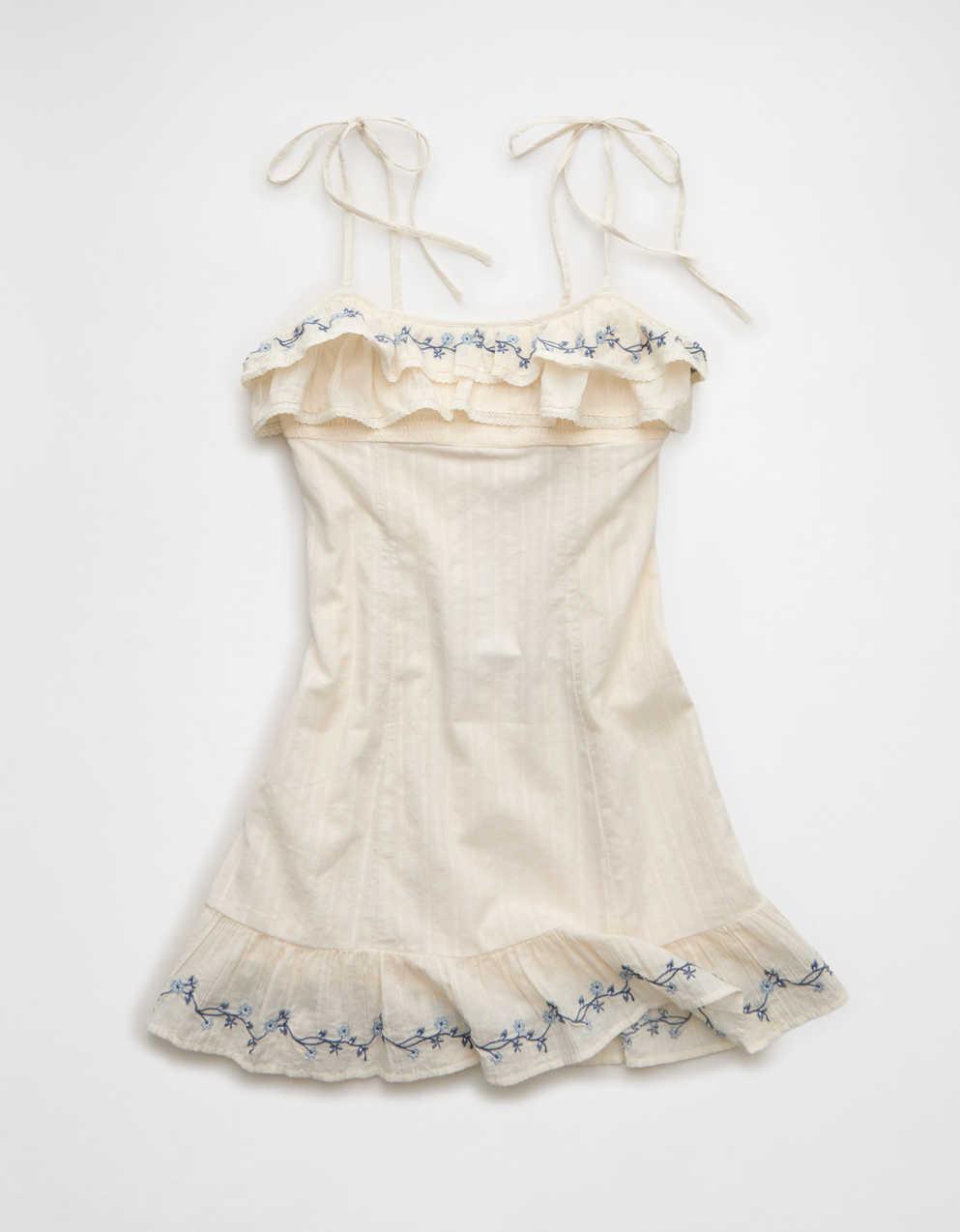 AE Ruffle Tie-Strap Mini Dress