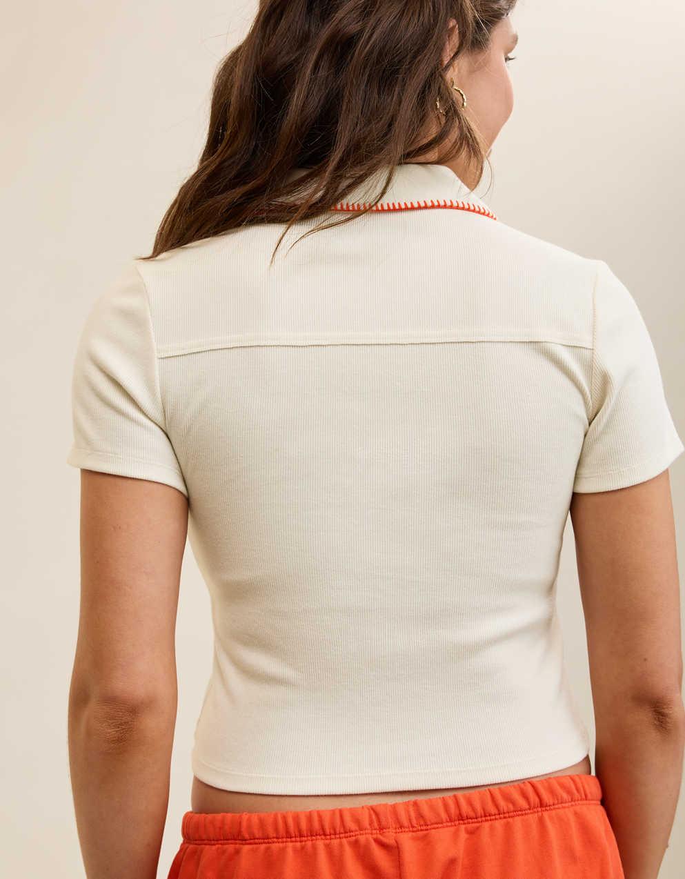 Aerie 短版Polo T 恤