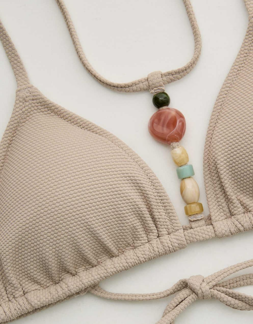 Aerie Pique String Triangle Bikini Top