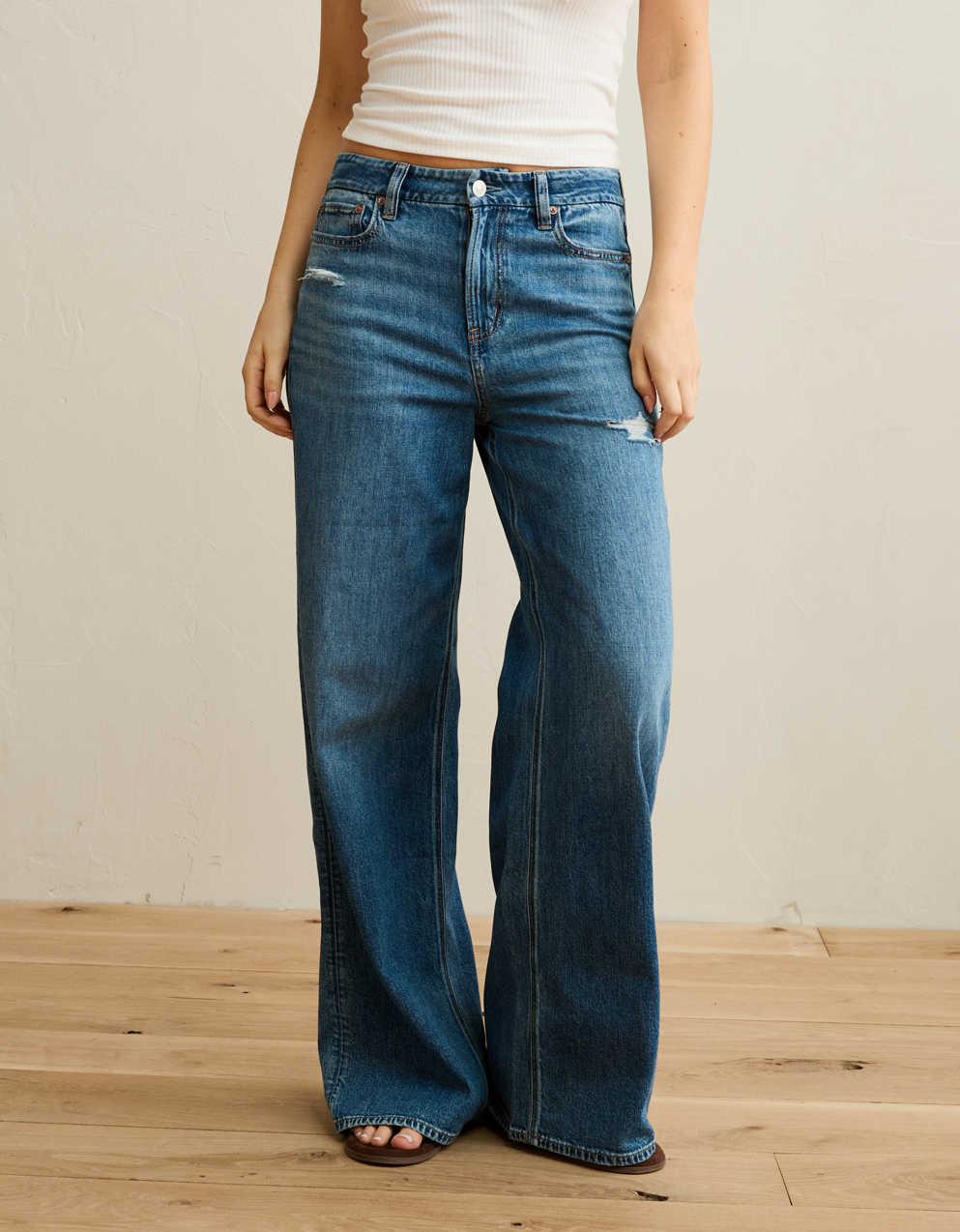 AE Curvy Super High-Waisted Baggy Wide-Leg Jean