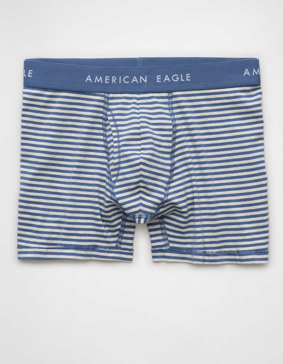 AEO 男士條紋 4.5 吋經典平角短褲