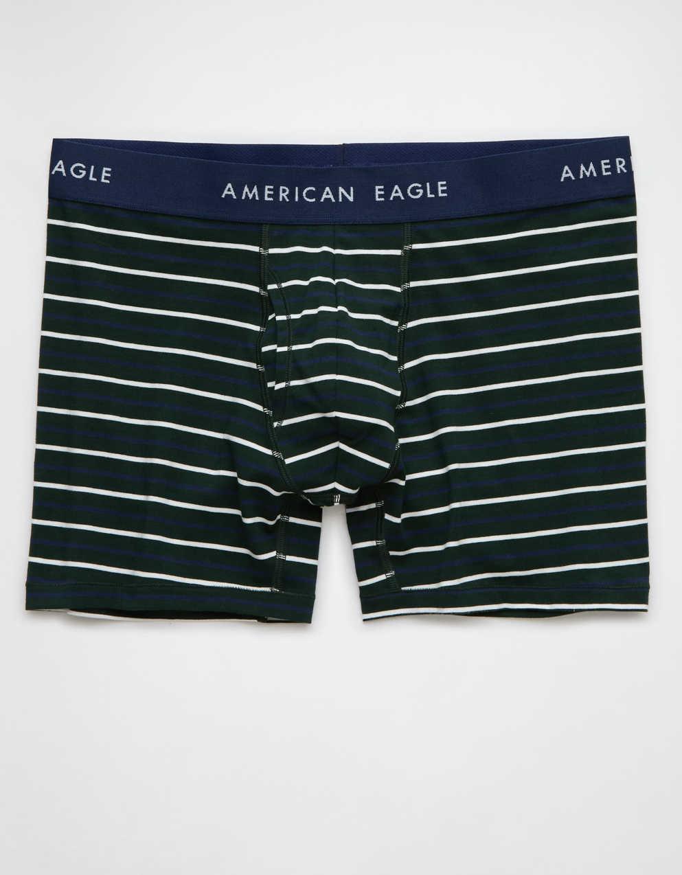 AEO 男士條紋 4.5 吋經典平角短褲