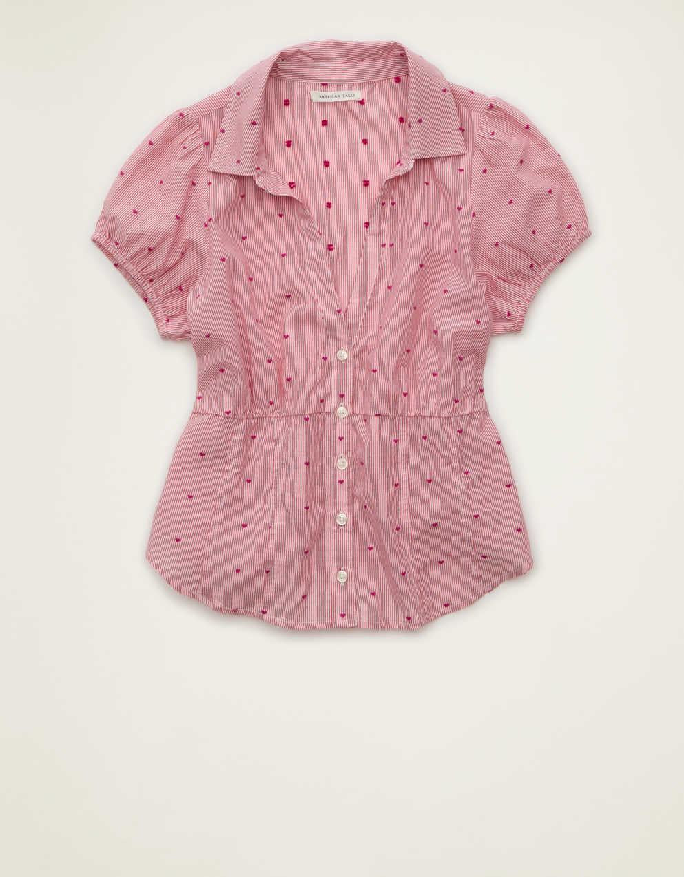AE Short-Sleeve Button-Up Shirt