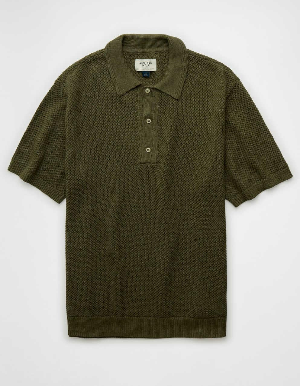 AE 珠地布針織 Polo 衫