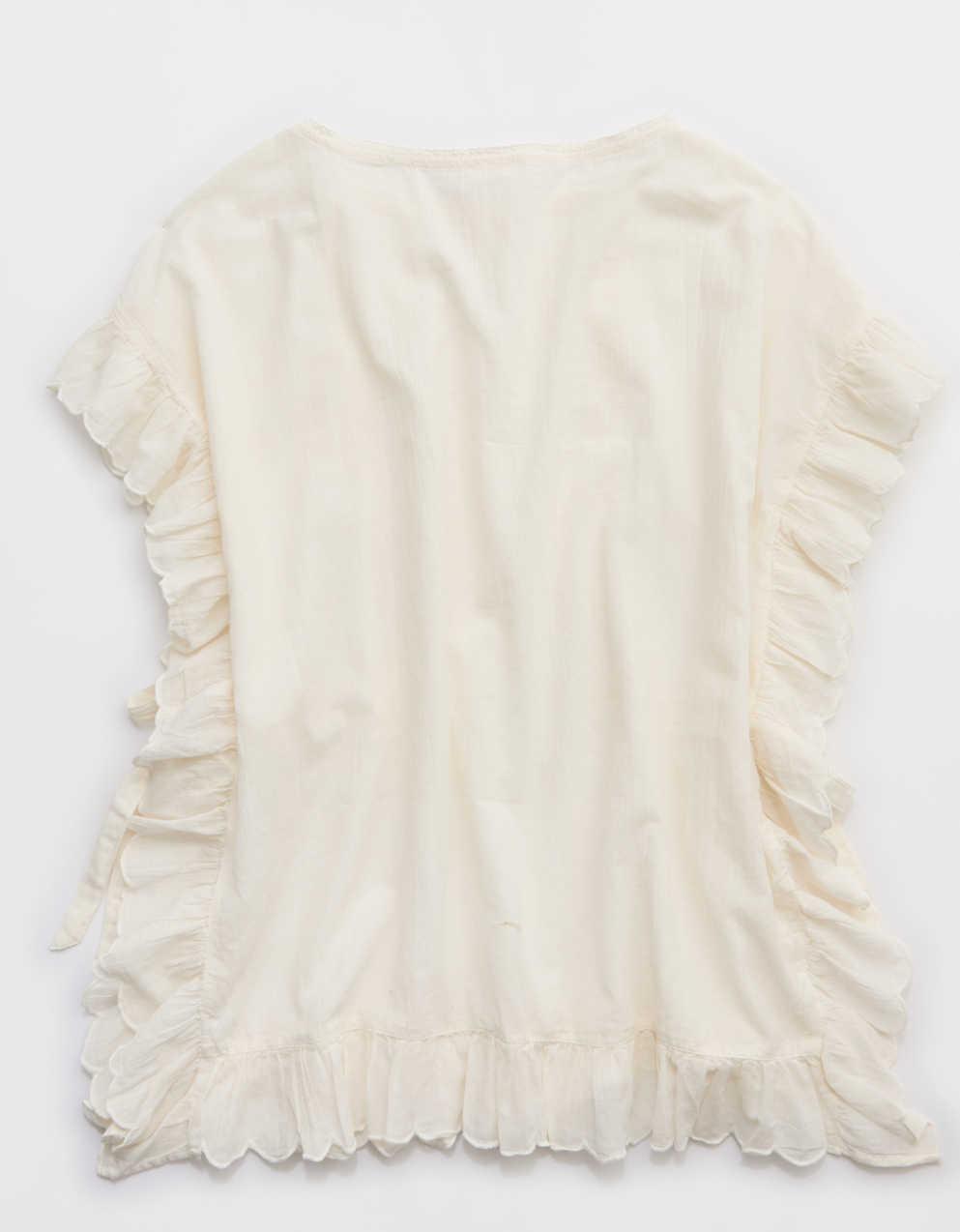 Aerie Embroidered Scalloped Pullover