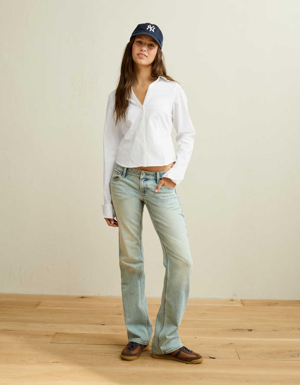 AE Fitted Poplin Button-Up Shirt