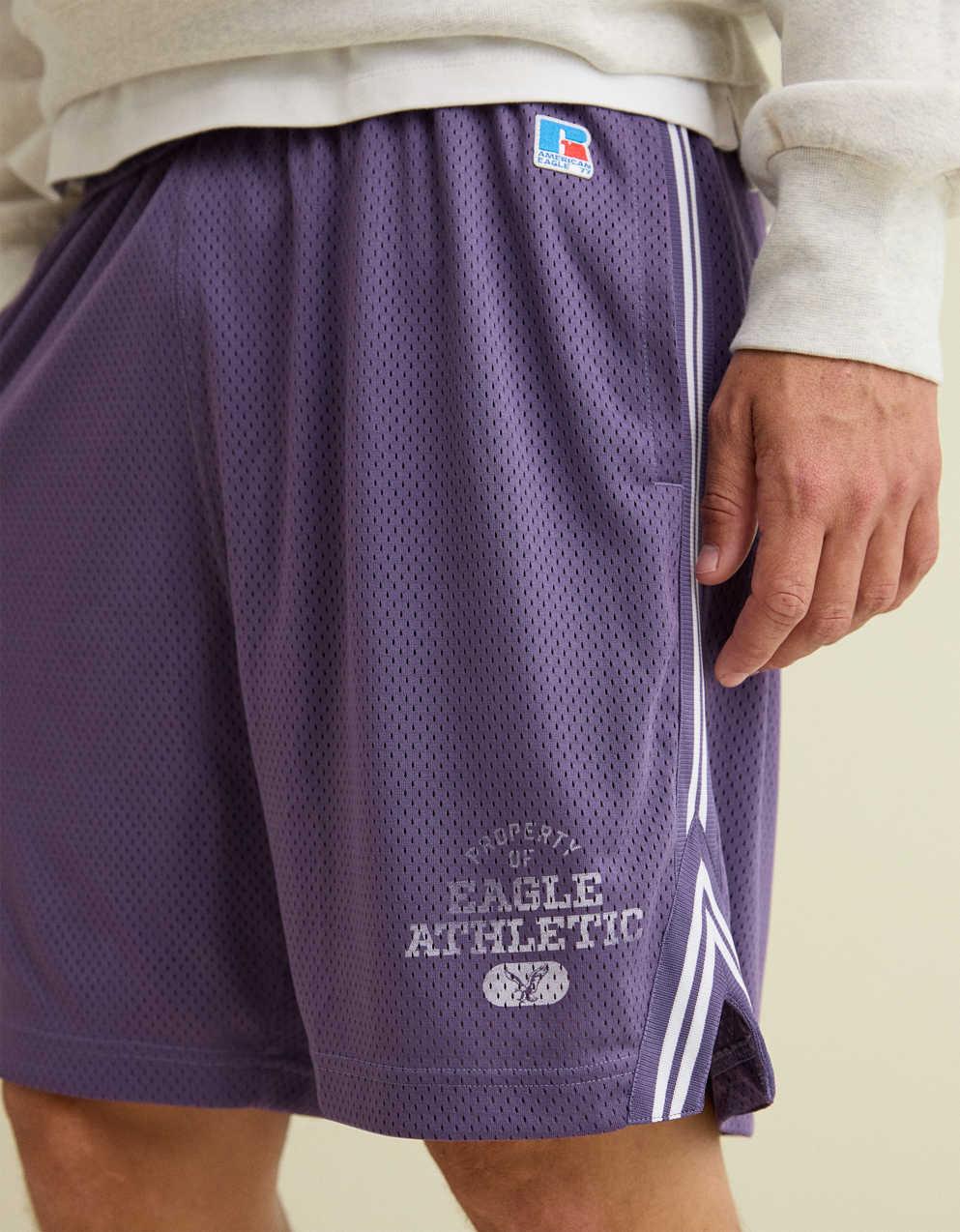 AE x Russell Athletic網眼 7 吋短褲
