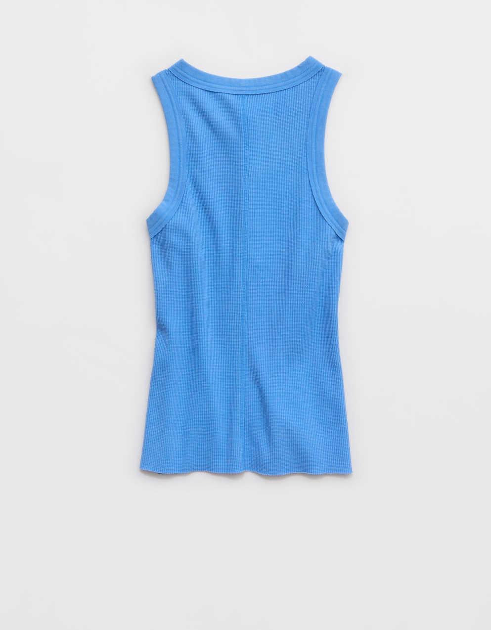 Aerie Unwind Waffle Henley Tank Top