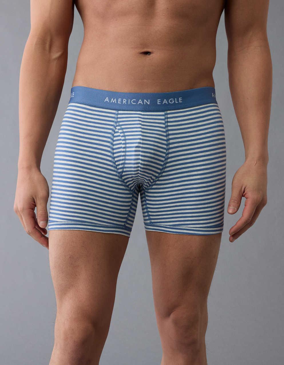 AEO 男士條紋 4.5 吋經典平角內褲