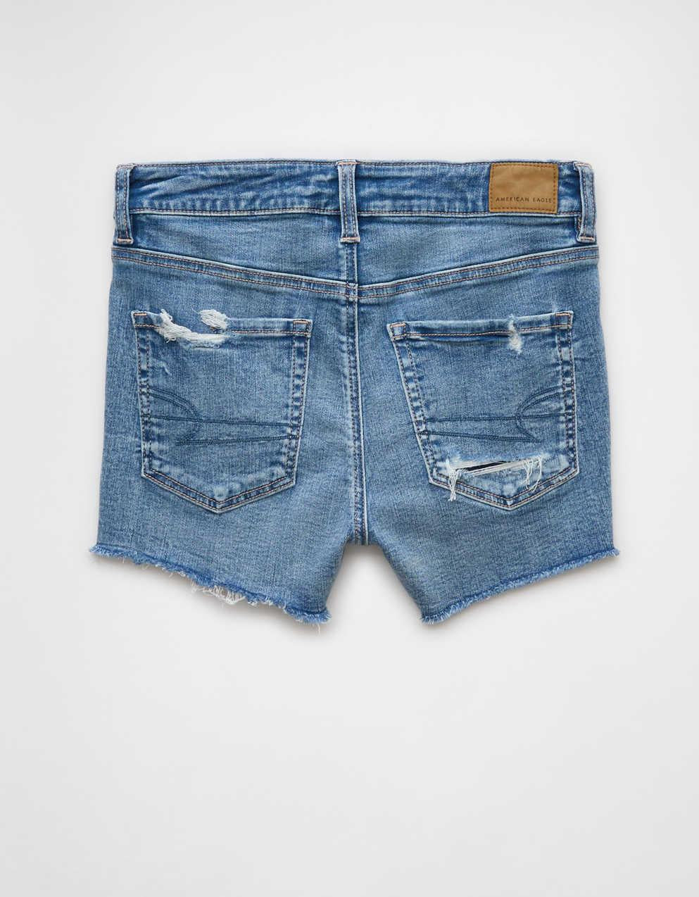 AE Next Level 破洞高腰牛仔短褲