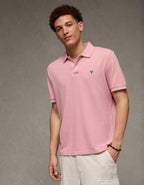 AE Standard Fit Pop Logo Pique Polo Shirt