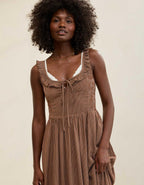 Aerie Happy & Drapey Side Smocked Dress