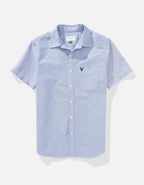 AE Short-Sleeve Slim Fit Button-Up Shirt