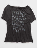 Aerie露肩超大碼男友 T 恤