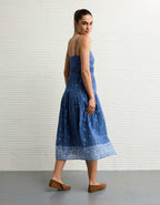 AE V-Neck Side Tie Midi Dress