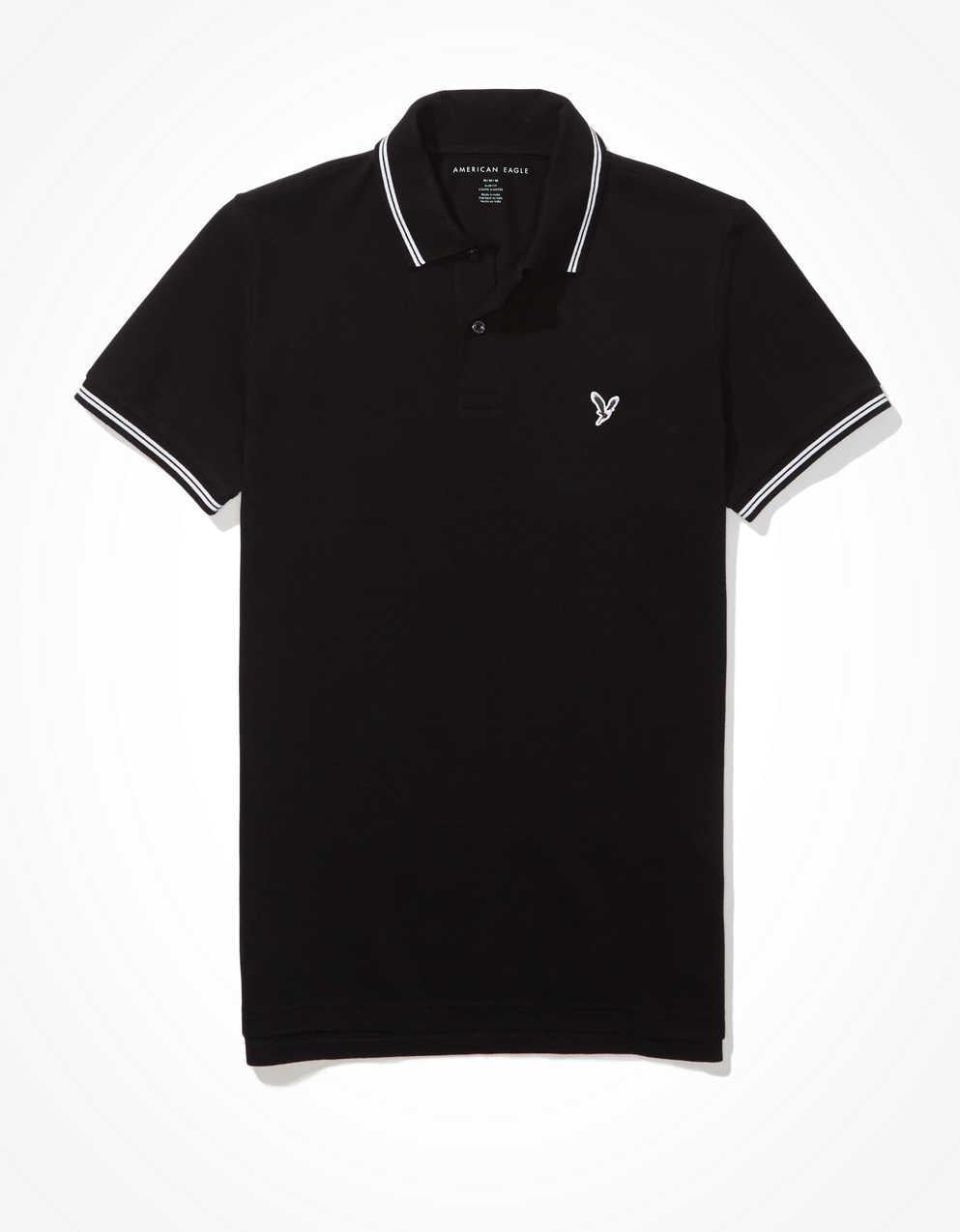 AE 修身 Tipped Flex Pique Polo襯衫