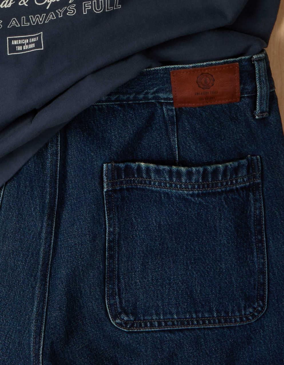 AE x Tru Kolors百褶牛仔褲