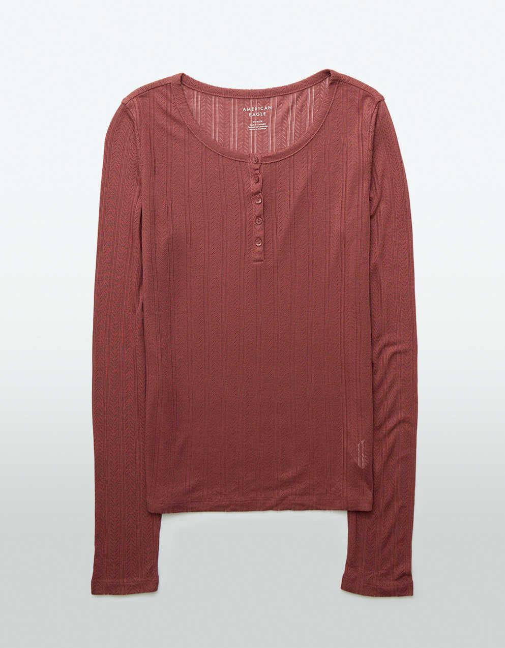 AE Long Sleeve Henley T-Shirt