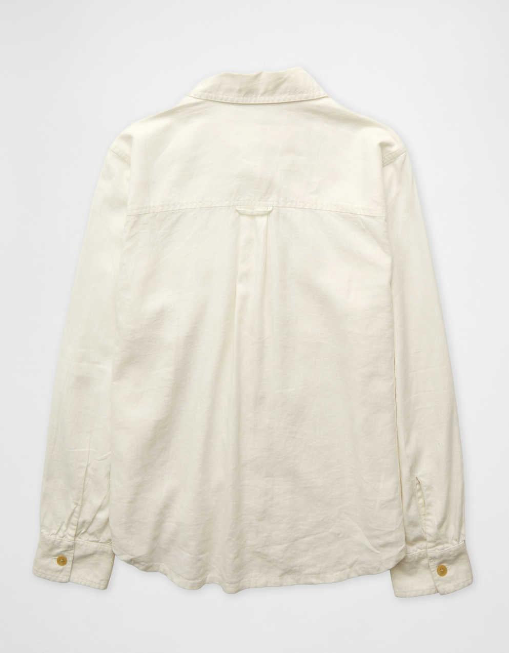 AE Linen-Blend Button-Up Shirt
